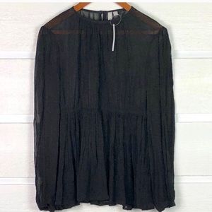 ASOS romantic, flowy, black maternity top.